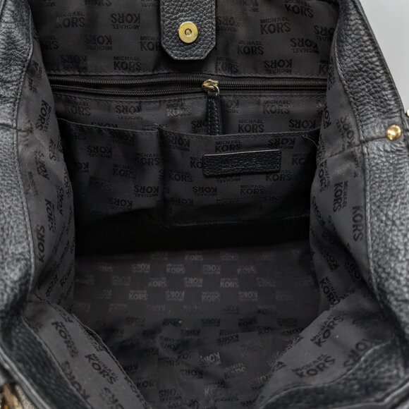 Michael Kors Frances Large Grab Leather Tote Shoulder Bag Tassel Charm 15" - Picture 9 of 13